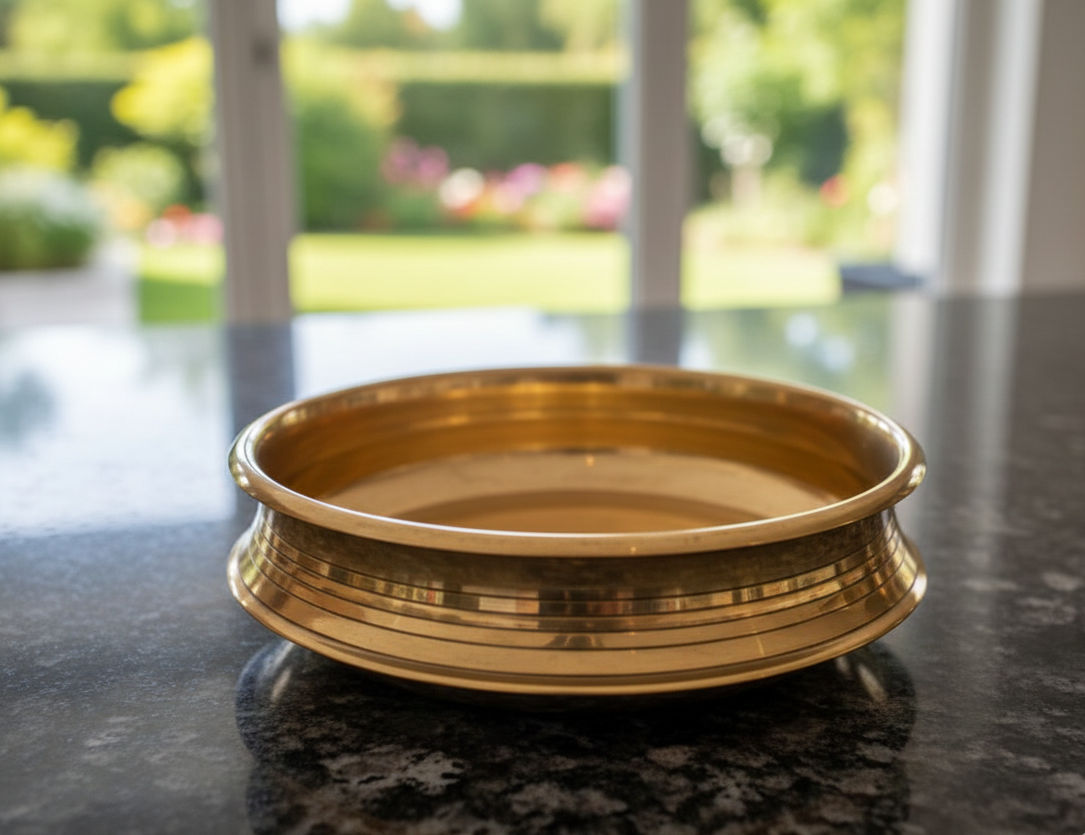 Handgefertigte Messingschale – 17.5 cm 