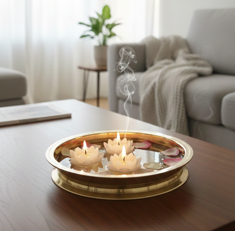 Handgefertigte Messingschale – 17.5 cm 